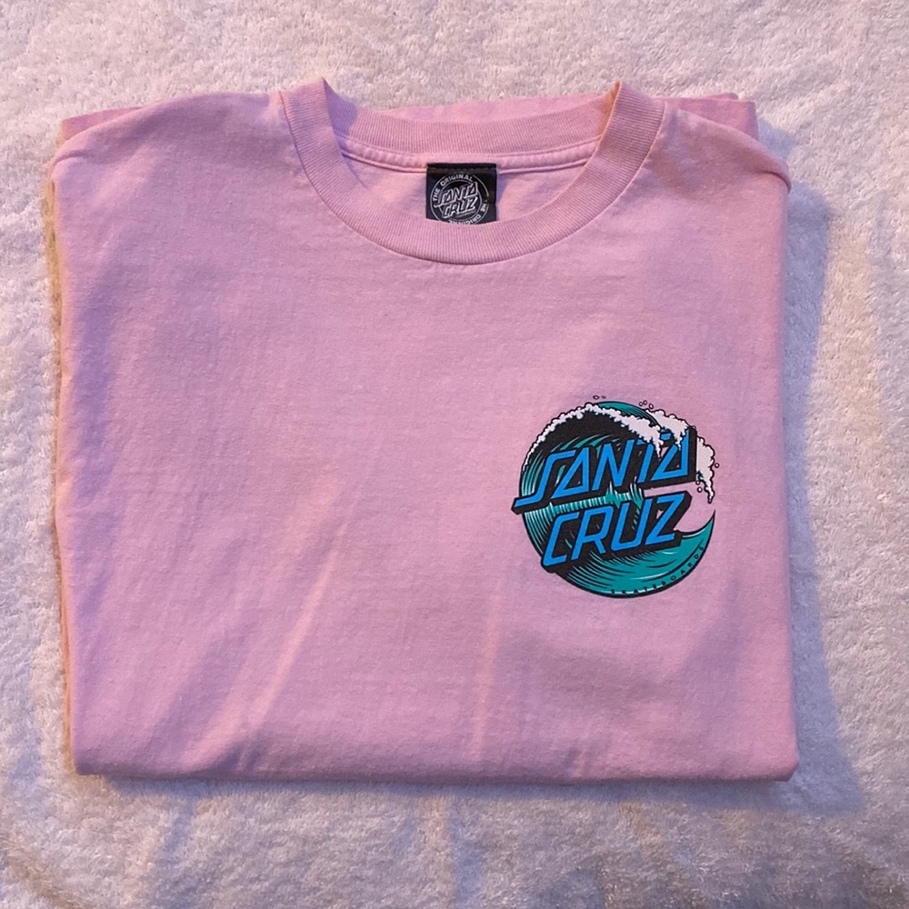 pink santa cruz t shirt from zumiez